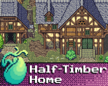 Pixel Art Tileset - Half-Timber Home