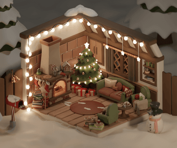 2D and 3D Christmas game assets