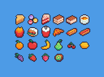 Pixel Platter - Free 2D Simple Food Sprites!