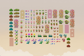 FREE Pixel Art Flower Pack