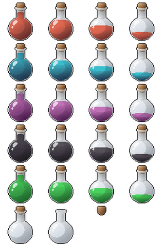 Potion Set â Pixel Art Icons (64Ã64)