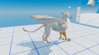 Fluffy Gryphon - FBT Quadruped PCVR Avatar for VRChat!