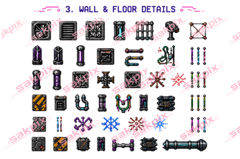Cyberpunk Pixel Art Asset Pack â 1000+ Modular Top-Down Sci-Fi Assets