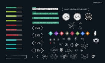 Assets Free Interface UI KIT #4 [Icons, Bars, Buttons]