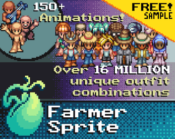 Free Pixel Art Character - The Mana Seed "Farmer Sprite System"