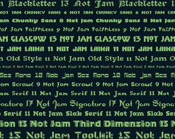 Not Jam Font Pack