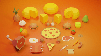 3D Low Poly Food Assets