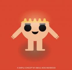 Simple flat character concept