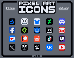 Pixel Art Icons - Free Pack