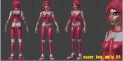 Stylized Low Poly Female Base Mesh (WIP)