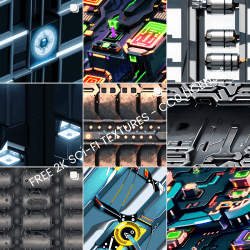 Free 15-Pack Sci-Fi Texture Samples (2K PBR CC0)