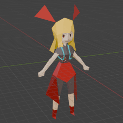Low poly anime girl