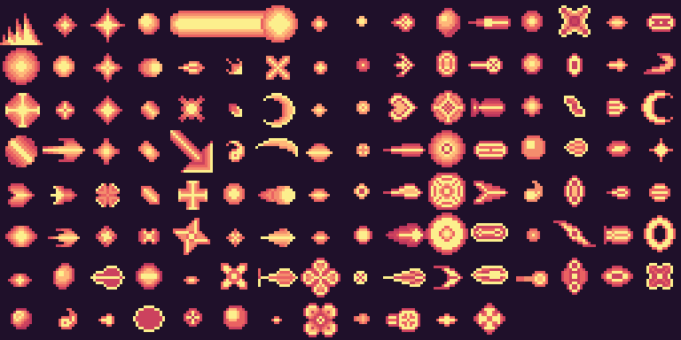 Fire Pixel Bullet 16x16