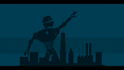 Giant Robot Reaching For...